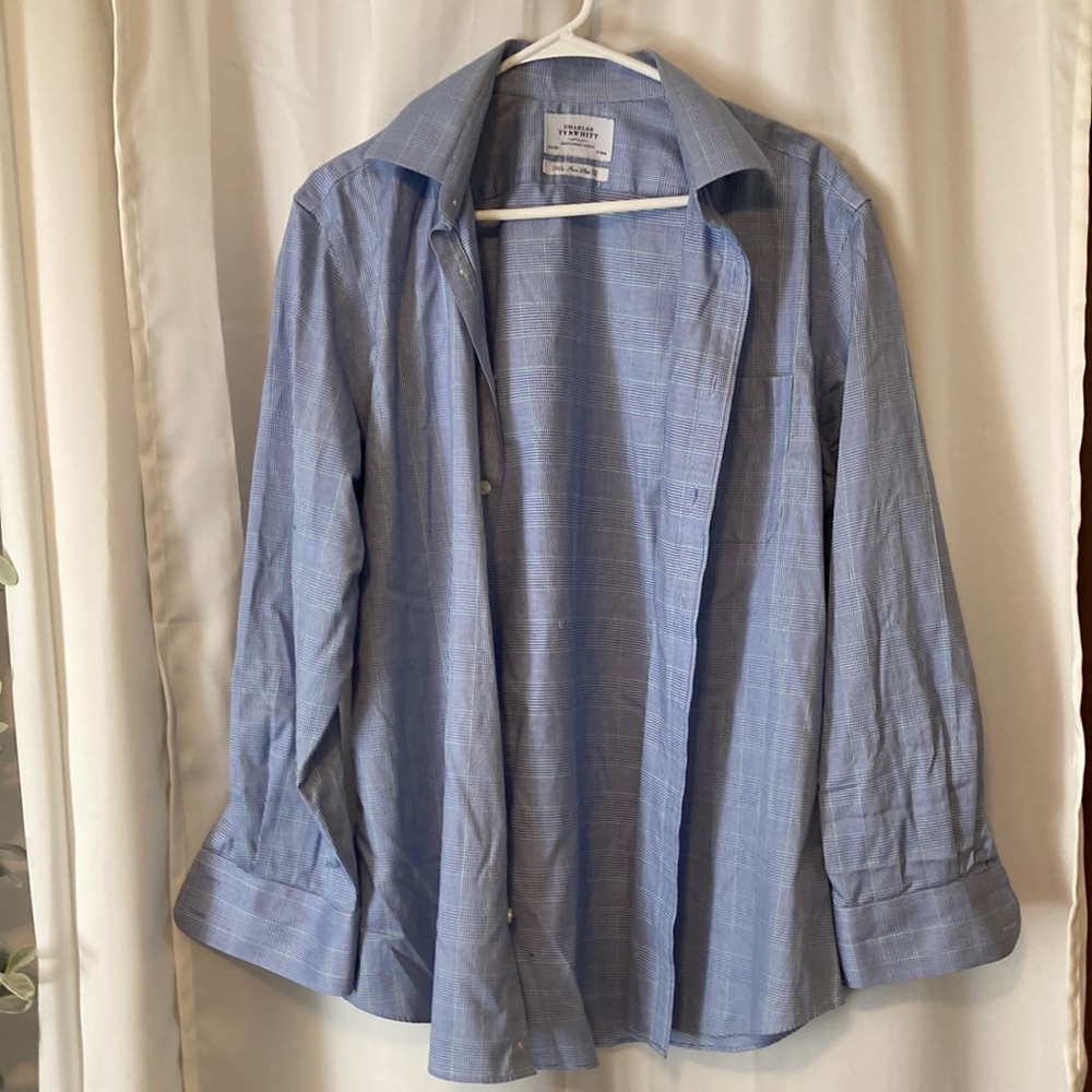 Vineyard Vines Light Blue Windowpane Blazer-Style Jacket